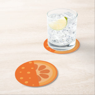 Dessous De Verre Rond Coupe orange cuite v2