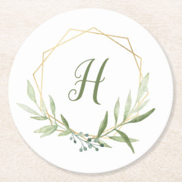 Dessous De Verre Rond Couronne géométrique