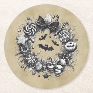 Dessous De Verre Rond Couronne Macabre
