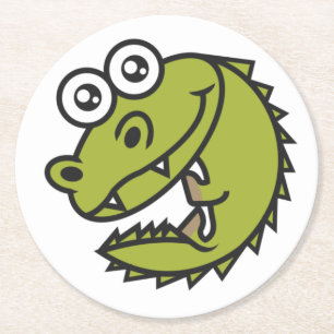Dessous De Verre Rond Crocodile Cute Baby Croc
