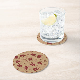 Dessous De Verre Rond Cupids Arrows and Hearts