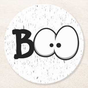 Dessous De Verre Rond Cute Boo Crazy Eyes Halloween