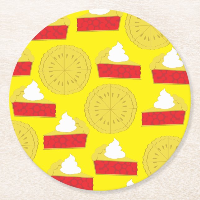 Dessous De Verre Rond Cutie Pie Cherry fête d'anniversaire (Devant)