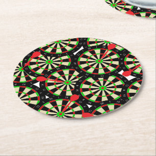 Dessous De Verre Rond Dartboards Dartboards et Bullseye Motif