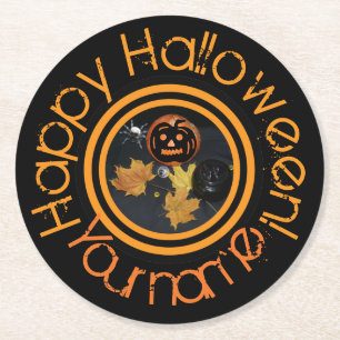 Dessous De Verre Rond Décor d'Halloween citrouille