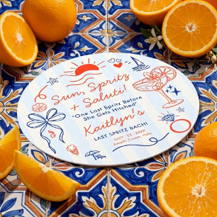 Dessous De Verre Rond Dernière Spritz sur la Côte Amalfitaine pour l'Ent