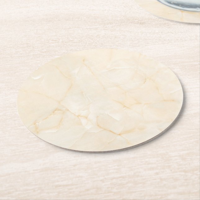 Dessous De Verre Rond Design élégant en marbre clair (Incliné)
