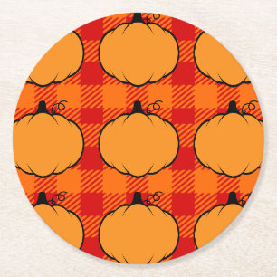 Dessous De Verre Rond Dessin du Citrouille de Thanksgiving