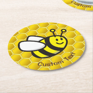 Dessous De Verre Rond Dessin sur les abeilles