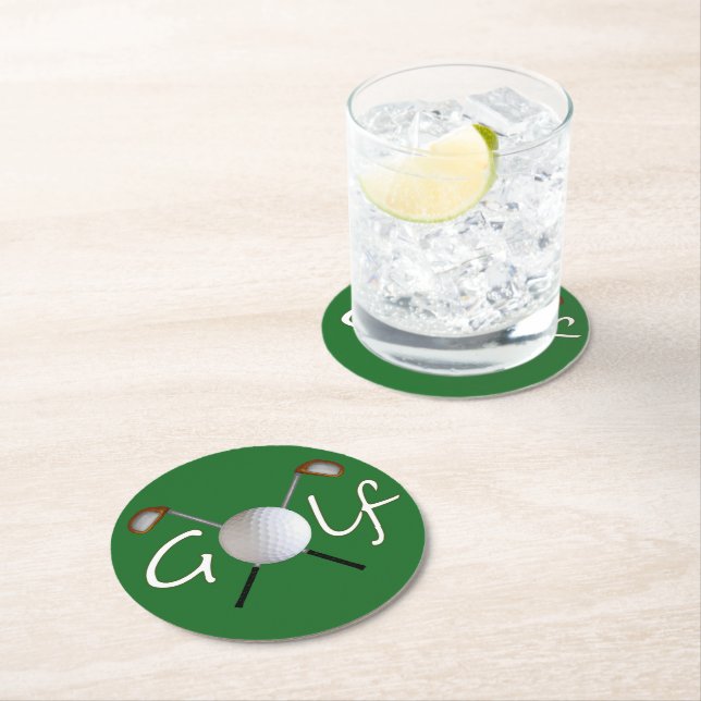 Dessous De Verre Rond Dessous de verre de golf (En situation)