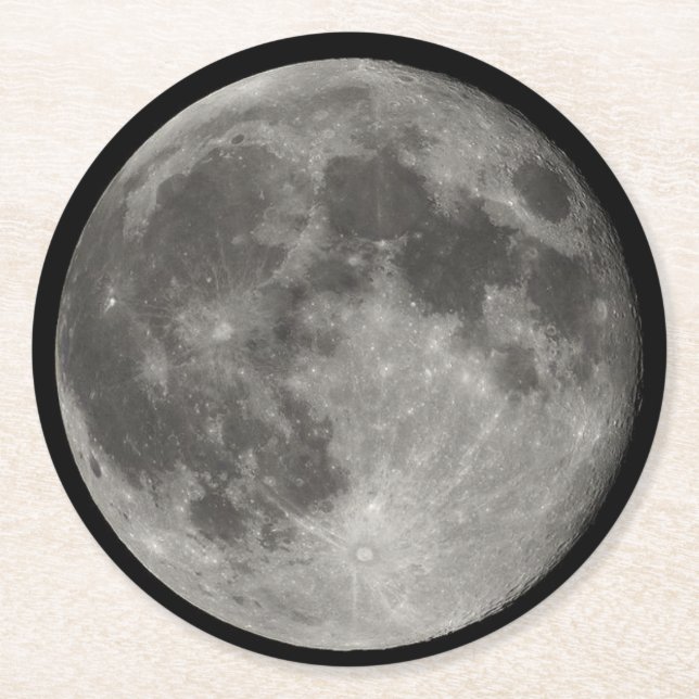 Dessous De Verre Rond Dessous de verre de lune (Devant)