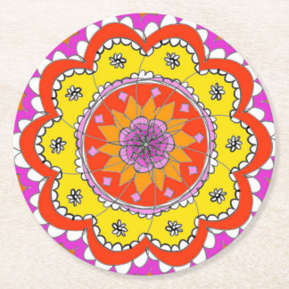 Dessous De Verre Rond Dessous de verre de mandala