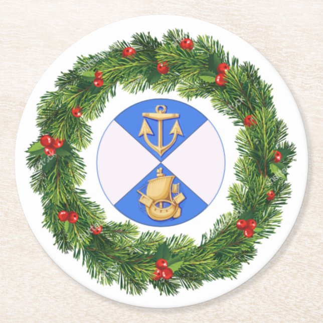 Dessous De Verre Rond Dessous de verre de Noël (Devant)