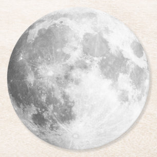 Dessous De Verre Rond Dessous de verre de papier Pleine lune