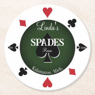 Dessous De Verre Rond Dessous de verre de papier rond de la salle de jeu
