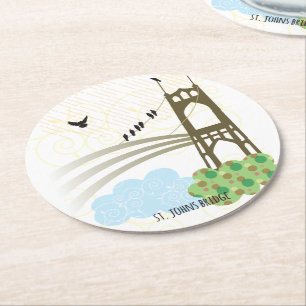 Dessous De Verre Rond Dessous de verre de Portland de pont de St Johns