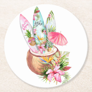 Dessous De Verre Rond dessous de verre de surf d'Aloha