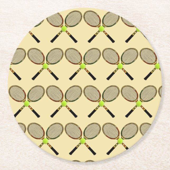 Dessous De Verre Rond Dessous de verre de tennis (Devant)