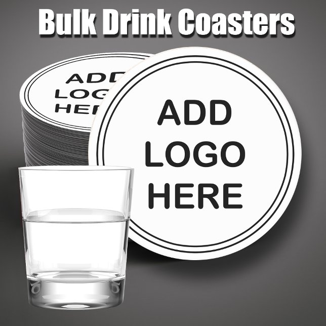 Dessous De Verre Rond Dessous de verre du logo d'entreprise Budget Round (logo custom drink coasters by custom business templates)