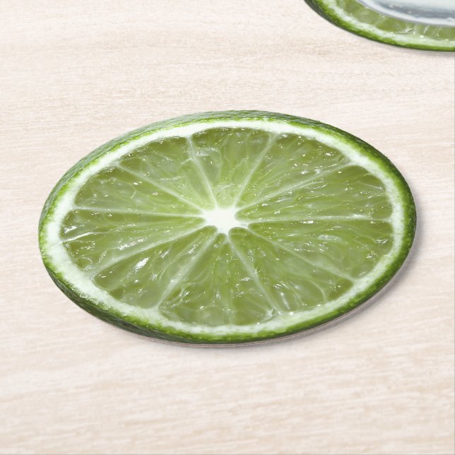 Dessous De Verre Rond Dessous de verre en papier citron (Incliné)