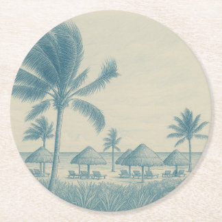 Dessous De Verre Rond Dessous de verre en papier Riviera