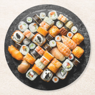Dessous De Verre Rond Dessous de verre en papier Sushi Platter