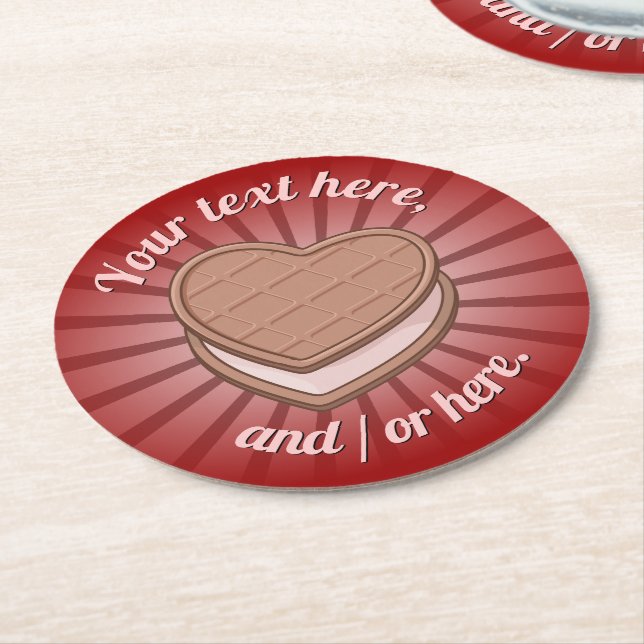 Dessous De Verre Rond Dessous de verre Heart Biscuit (Incliné)