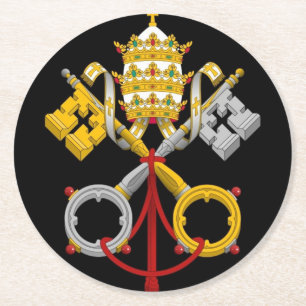 Dessous De Verre Rond Dessous de verre Papal Keys
