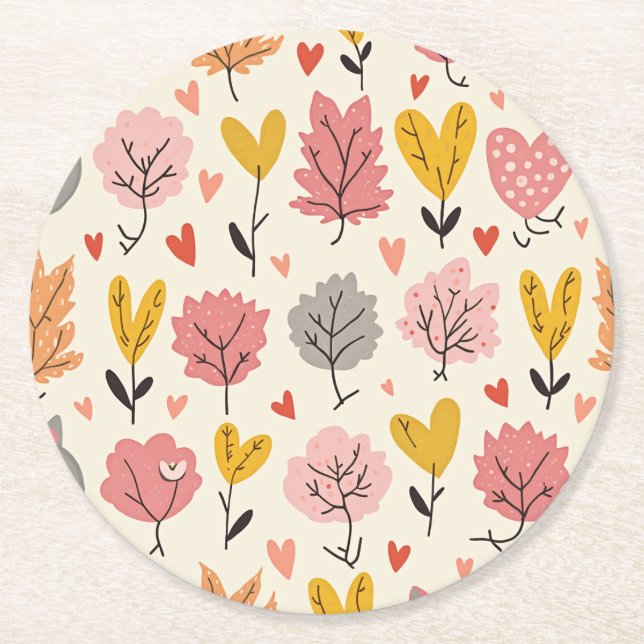 Dessous De Verre Rond Dessous de verre papier (Devant)