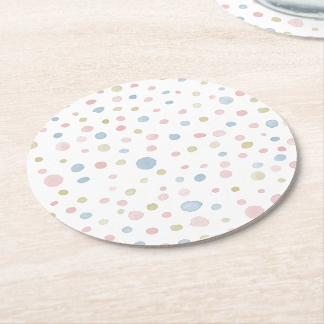 Dessous De Verre Rond Dessous de verre papier Andie Confetti Aquarelle p (Incliné)