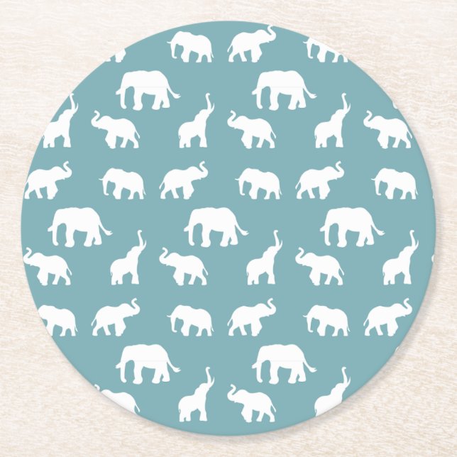 Dessous De Verre Rond Dessous de verre papier éléphant (Devant)