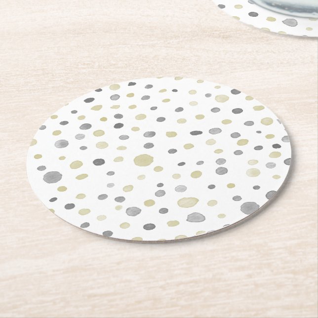 Dessous De Verre Rond Dessous de verre papier Lottie Confetti Aquarelle  (Incliné)
