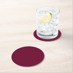 Dessous De Verre Rond Dessous de verre papier rond foncé bordeaux tendan