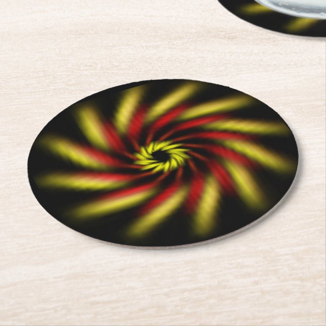 Dessous De Verre Rond Dessous de verre papier - Roue (Incliné)