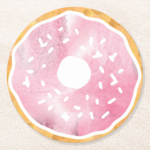 Dessous De Verre Rond Dessous de verre Pastel Pink Donut