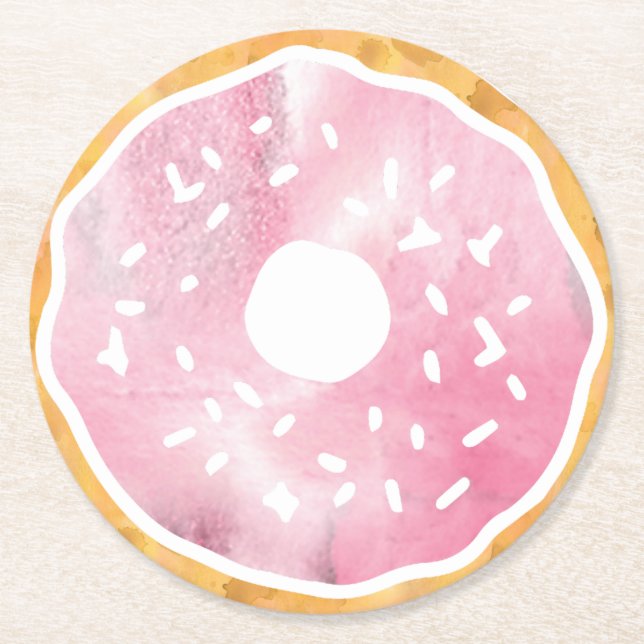 Dessous De Verre Rond Dessous de verre Pastel Pink Donut (Devant)
