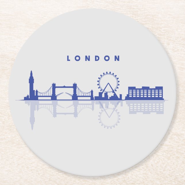 Dessous De Verre Rond Dessous de verre SKyline de Londres (Devant)