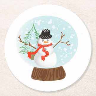Dessous De Verre Rond Dessous de verre Snowman