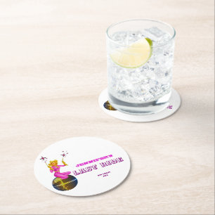 Dessous De Verre Rond Disco Cowgirl rétro Bachelorette fête  