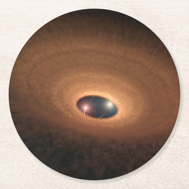 Dessous De Verre Rond Disque D'Étoiles De Matériel Dusty (Devant)