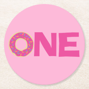 Dessous De Verre Rond Donut Kid's Birthday Party Cute