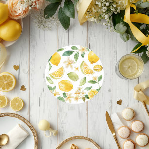 Dessous De Verre Rond Douce Citron Baby Shower
