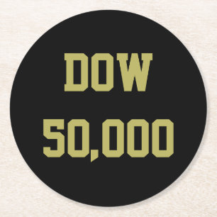 Dessous De Verre Rond Dow 50 000 Stocks du marché