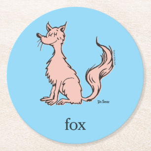 Dessous De Verre Rond Dr. Seuss   Renard Rose
