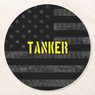 Dessous De Verre Rond Drapeau américain tamisé