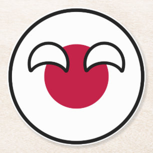 Dessous De Verre Rond Drapeau de campagne amusant Geeky Japon