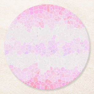 Dessous De Verre Rond Drapeau de fierté Pomosexuel Abstrait Bohème Mosaï
