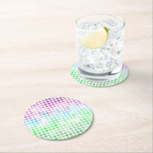 Dessous De Verre Rond Drapeau de fierté Toric abstrait boho éclectique G