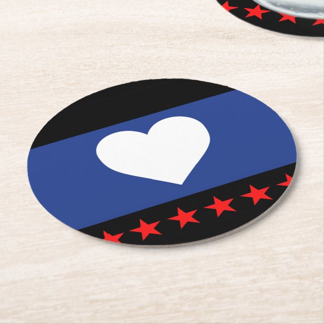 Dessous De Verre Rond Drapeau de la fierté du pied (Incliné)