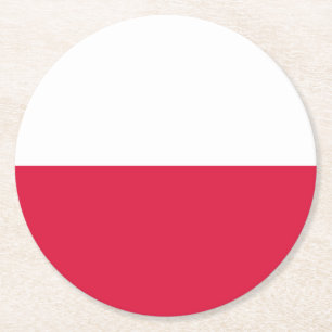 Dessous De Verre Rond Drapeau de la Pologne